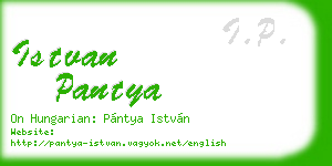 istvan pantya business card